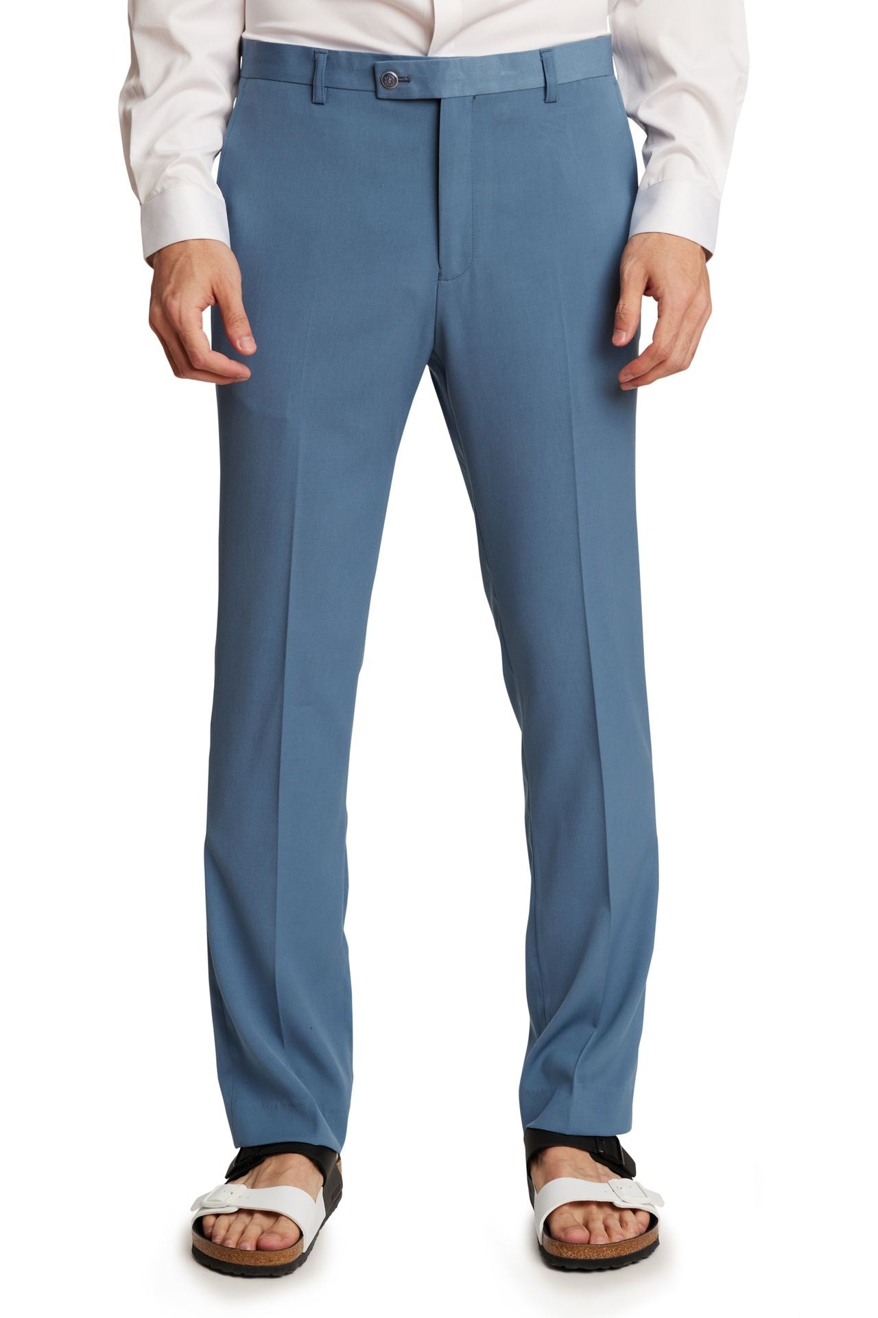 Paisley & Gray Downing Pants Slim Slate Blue – StatelyMen