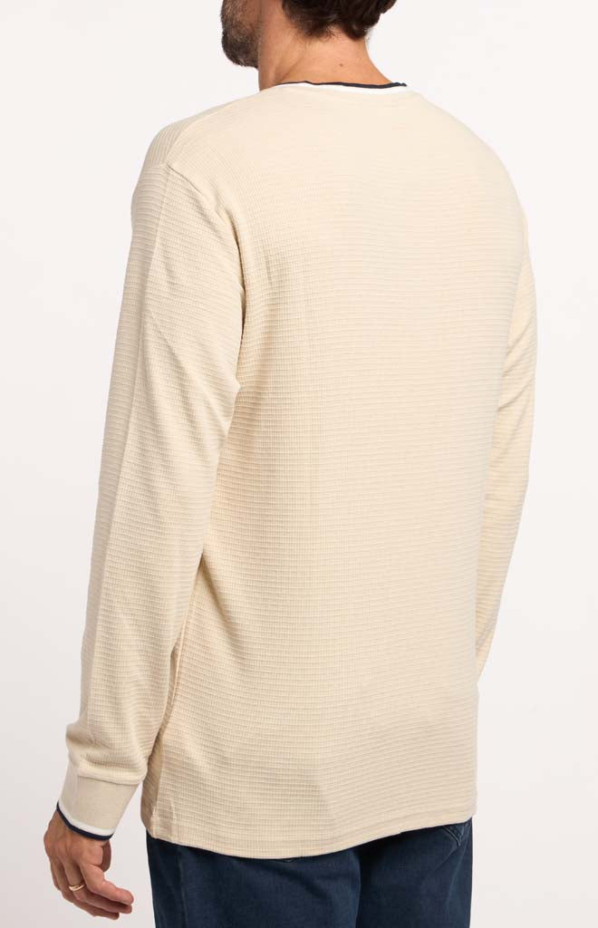Ben Sherman Long-Sleeve Solid Waffle Henley