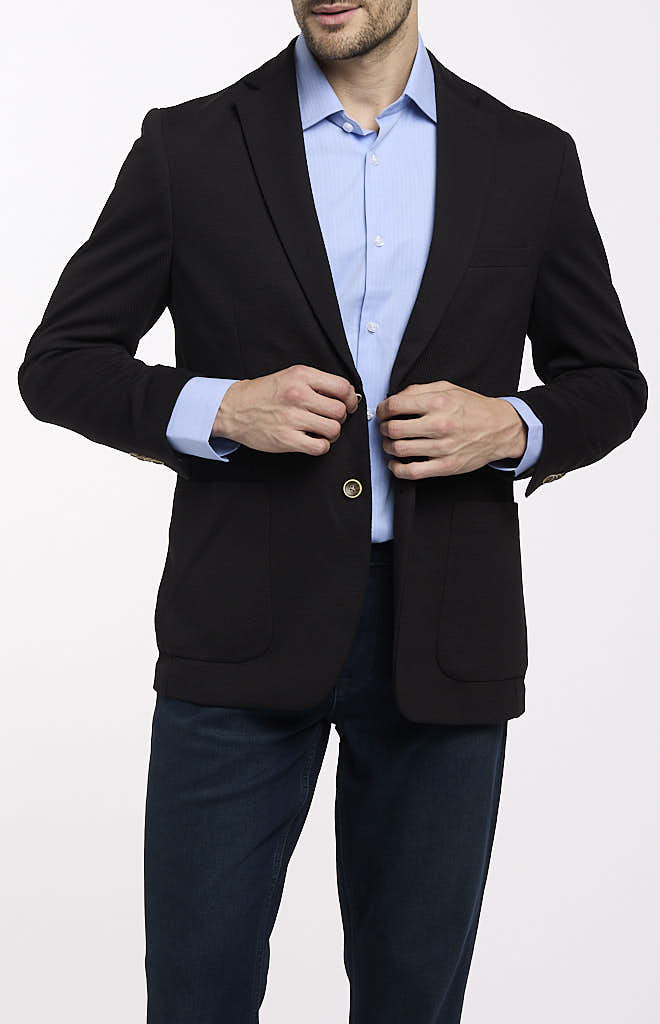 Hyden Yoo Jameson Solid Knit Blazer – Stately