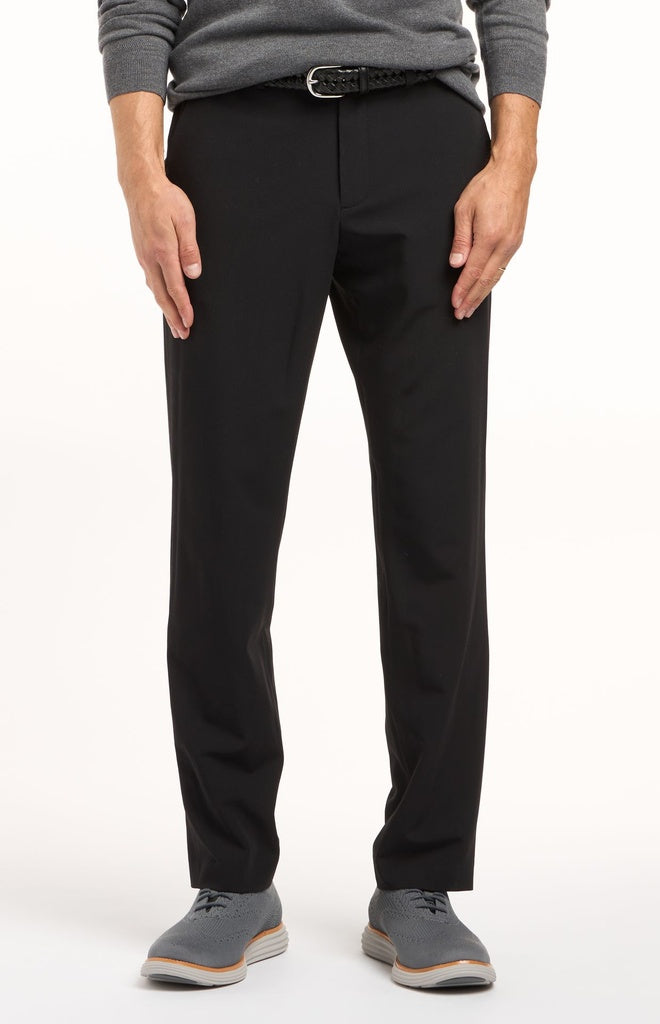 Perry Ellis Mens Modern Fit Dress Pants 36 / 30 Black Solid Stretch
