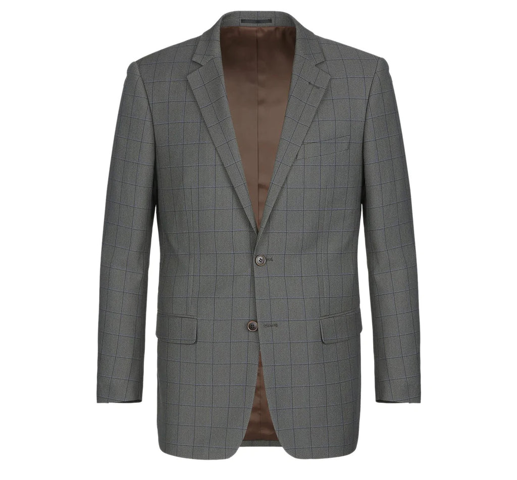 Renoir Grey Navy Window Pane Suit Jacket