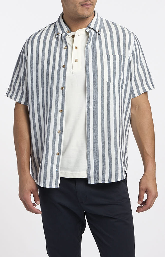 Navy/Natural Bold Stripe