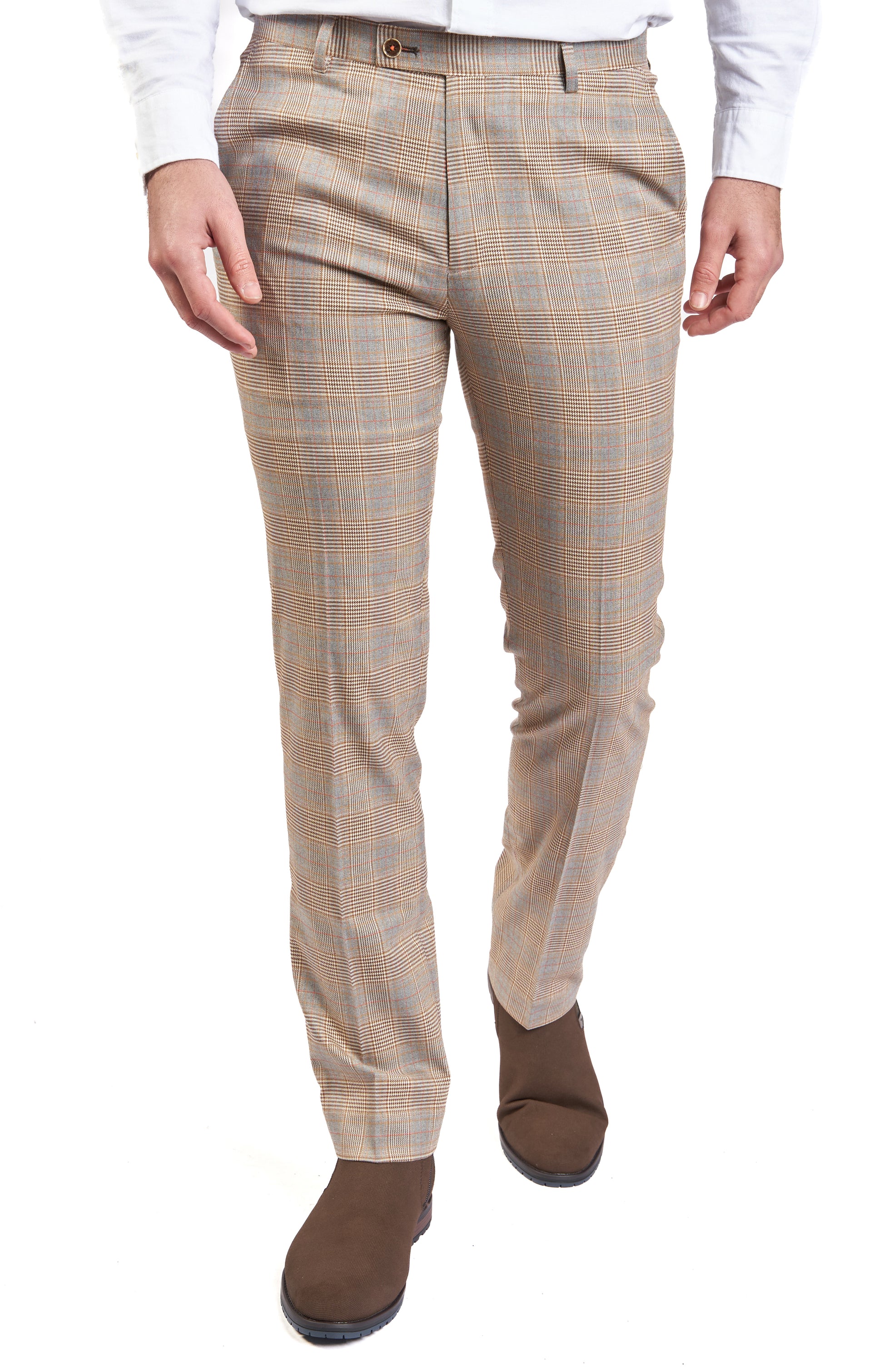 Tan Grey Plaid