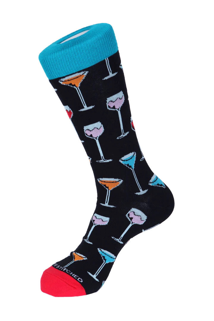 Unsimply Stitched Wine Time Crew Sock