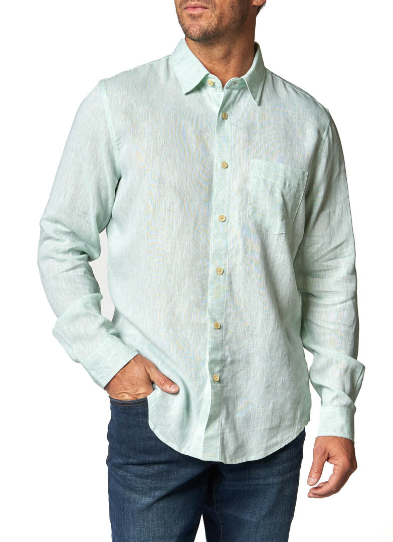 Ben Sherman Linen Blend Long-Sleeve Shirt