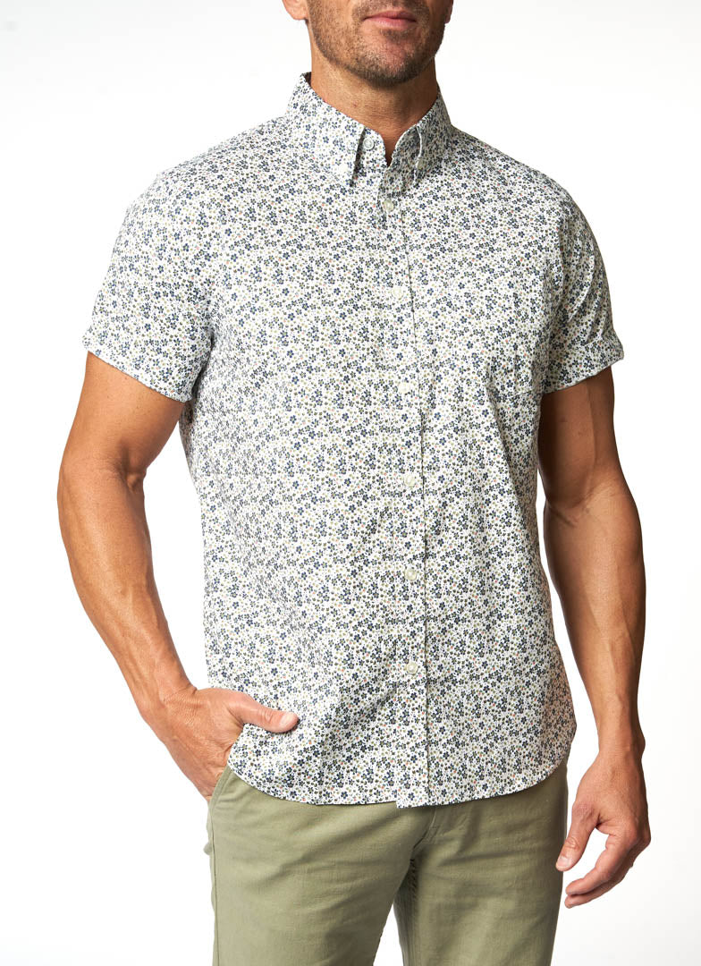 Ben Sherman Floral Digi Print Short-Sleeve Shirt