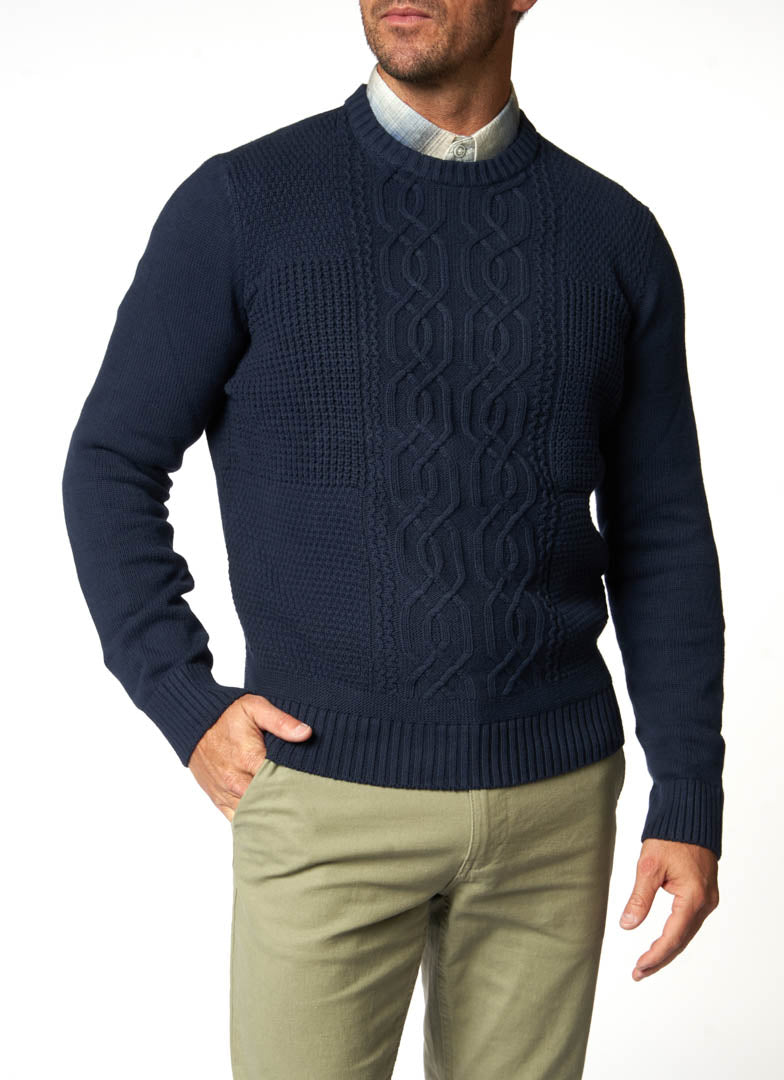 Ben Sherman Cable Crewneck Sweater – StatelyMen