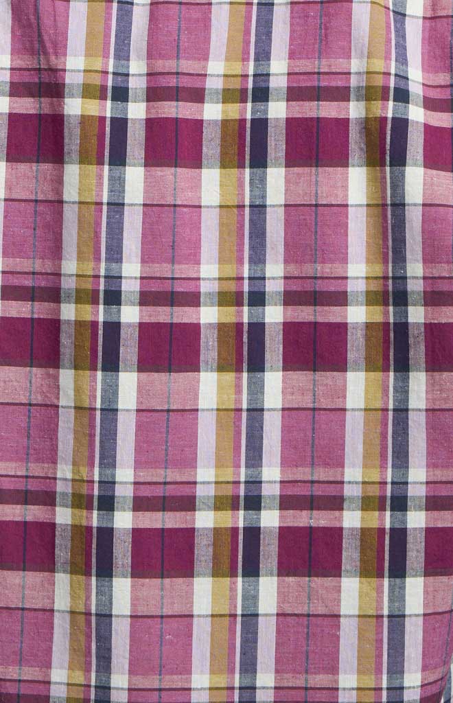 Berry Plaid Cotton Hemp