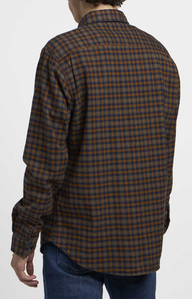 Brown Navy Plaid