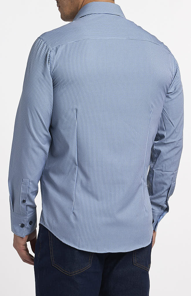 Construct Micro Check Dress Shirt – Stately