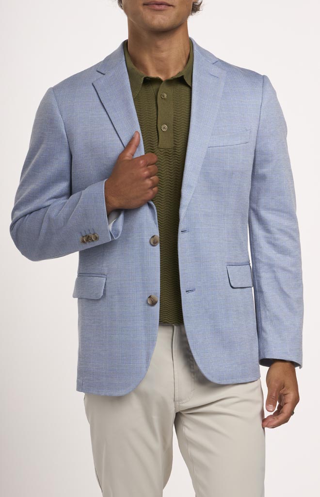 Construct Windowpane Sport Coat - 40R / Tan/Blue Construct Windowpane Sport Coat - 40R / Tan/Blue