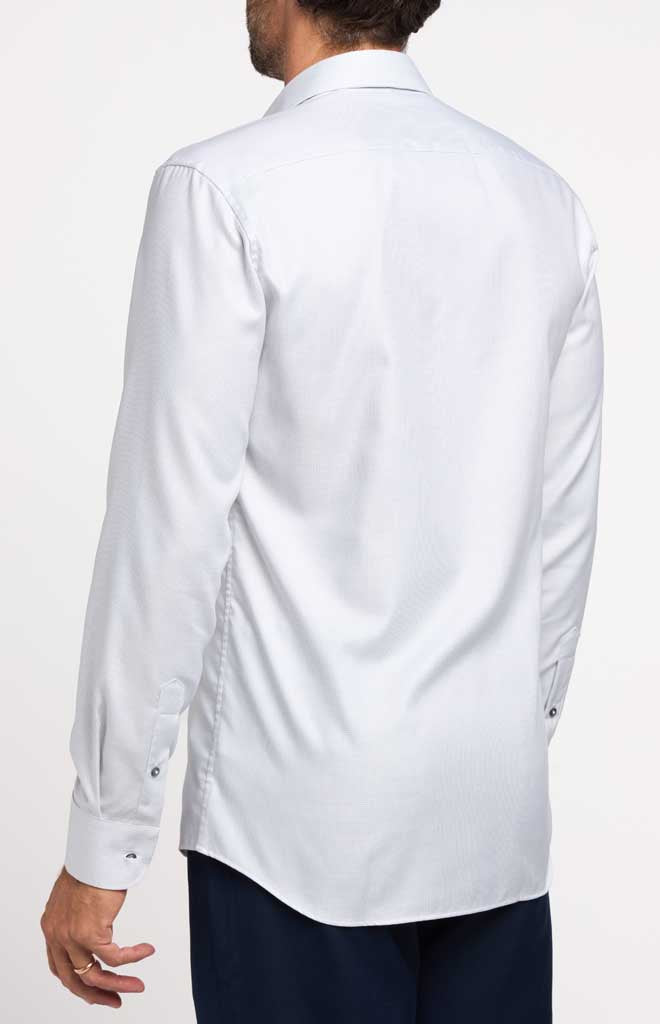 eterna dress shirts Eterna Modern Fit Luxury Dress Shirt in Blue-White Banker Stripe Boardroom Clothing Company