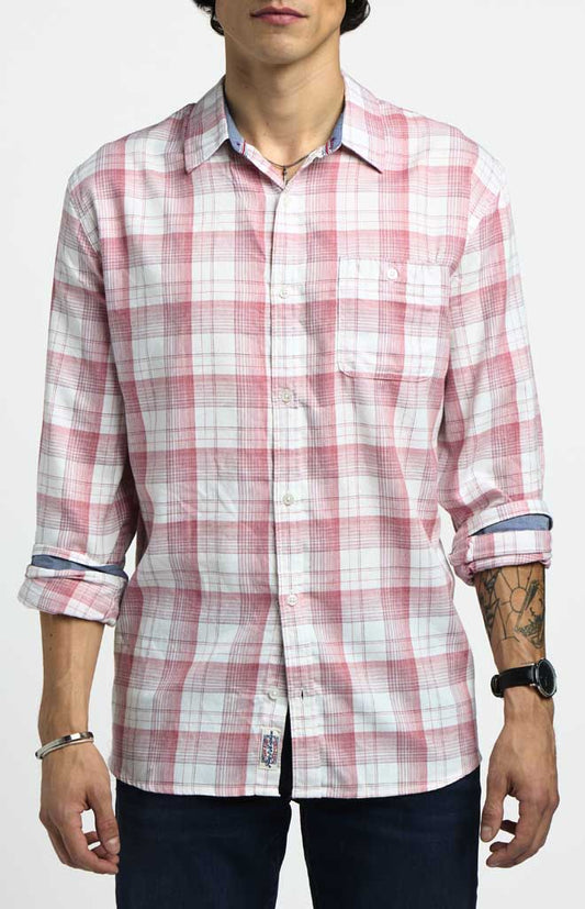 Dusty Mauve/White