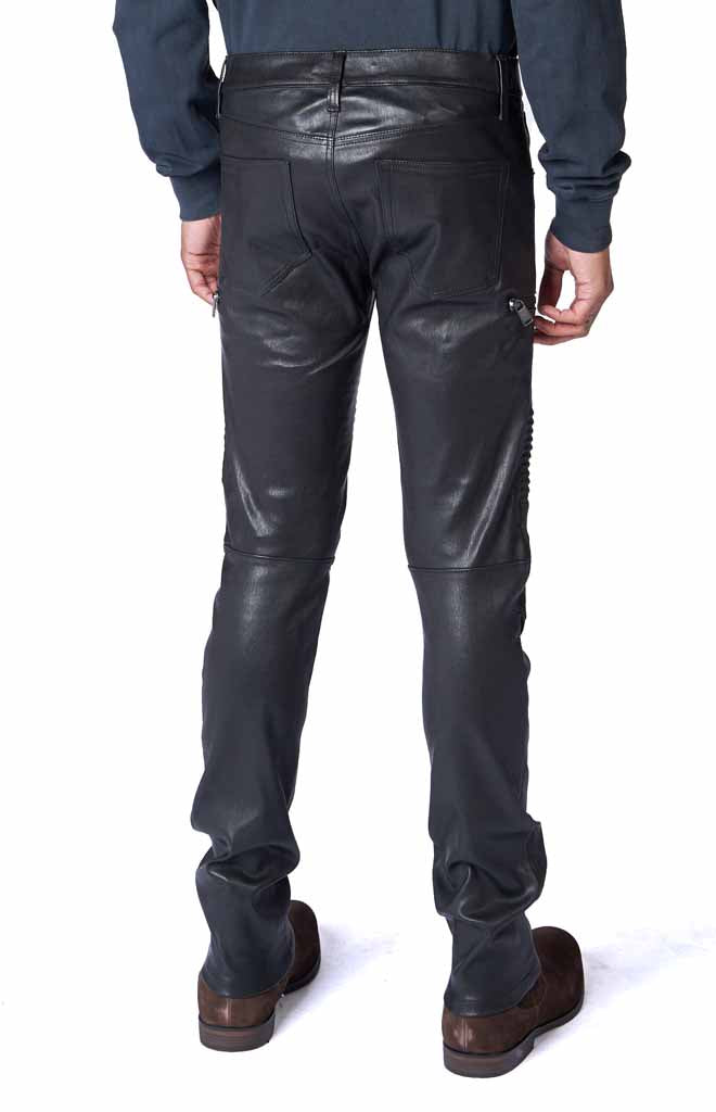 J Brand Acrux Skinny Fit Moto Leather Pants – StatelyMen