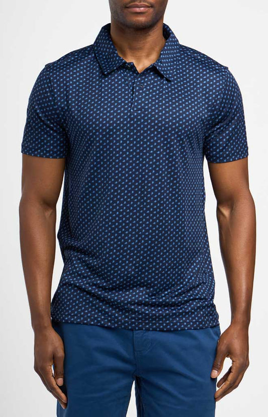 Navy Paisley Print