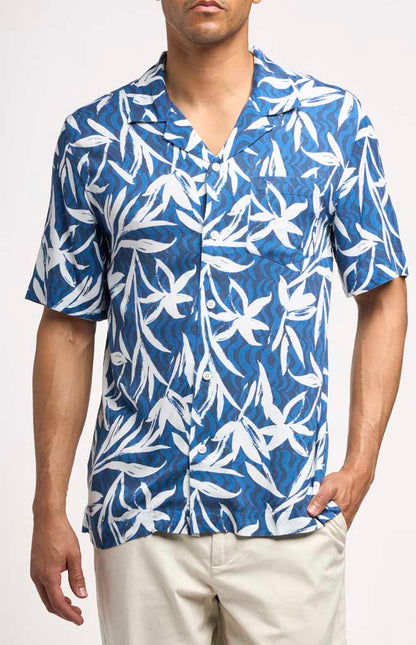 Original Penguin Wave Short-Sleeve Camp Shirt
