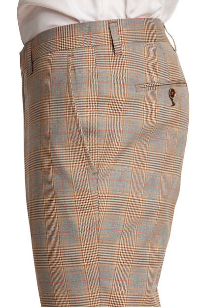 Paisley & Gray Downing Tan Grey Plaid Slim Pants