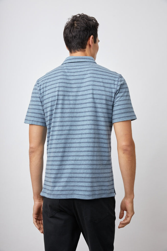 Slate Marine Heather Stripe