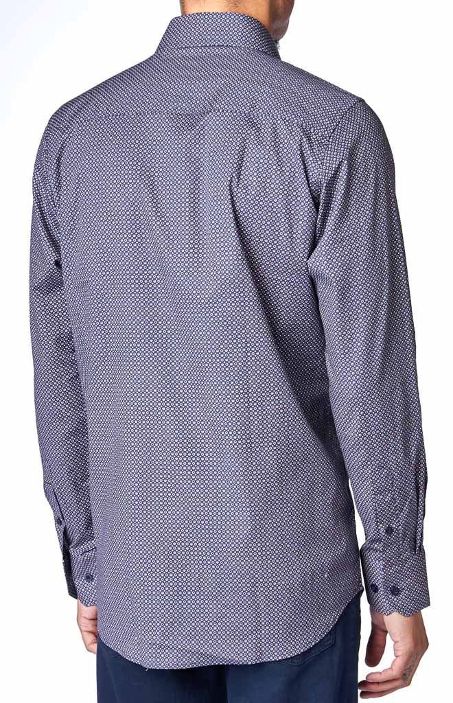 Stacy Adams Dot Print Long-Sleeve Dress Shirt