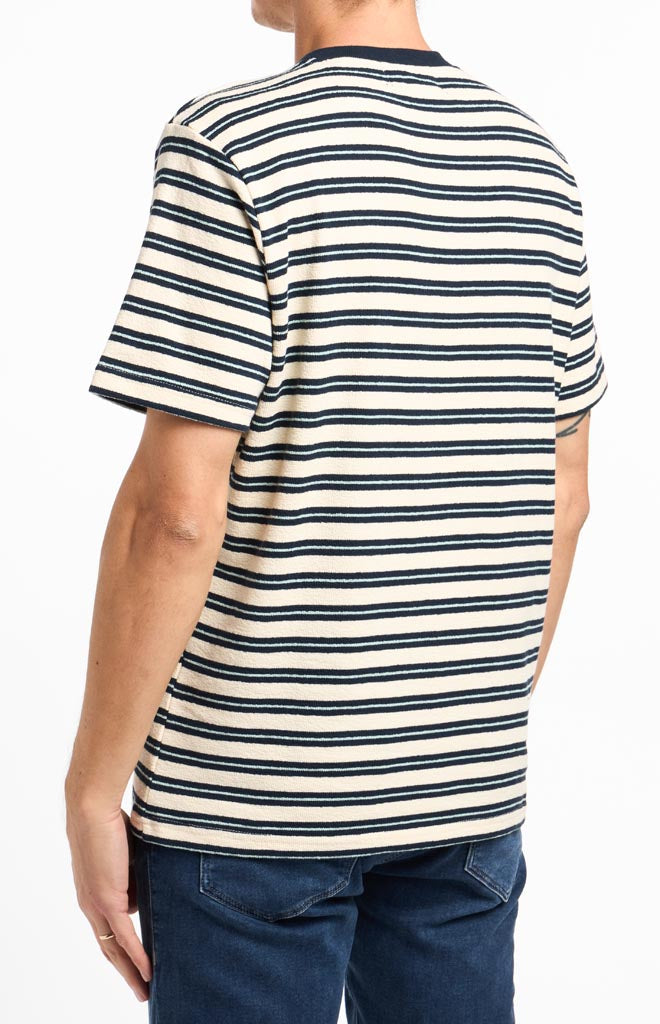 White Blue Stripe