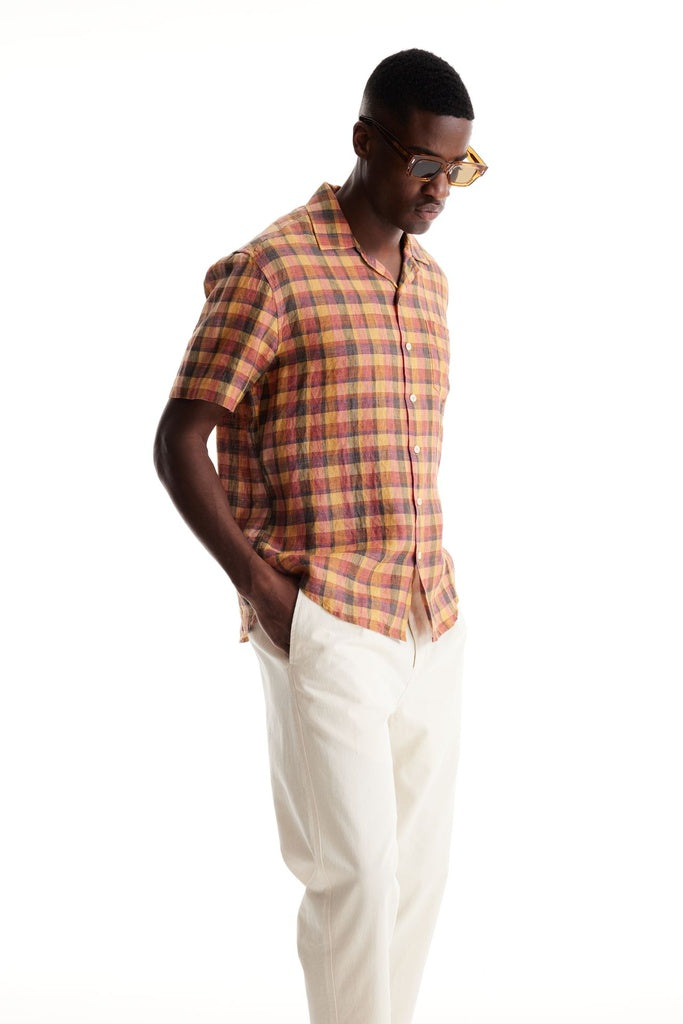Golden Silverlake Sunset Plaid