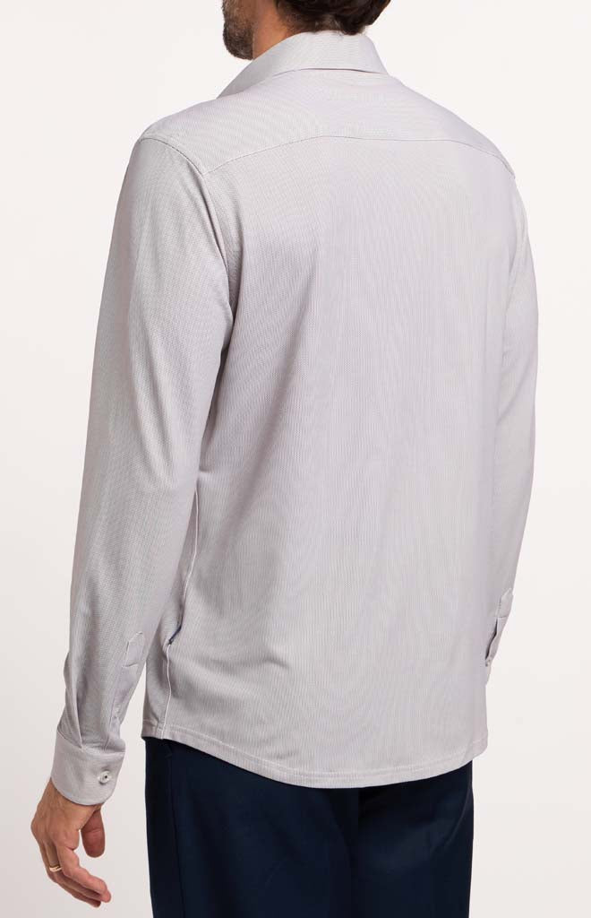 birdseye dress shirt Stone Rose Techno Stretch Solid Performance Button-Up Shirt
