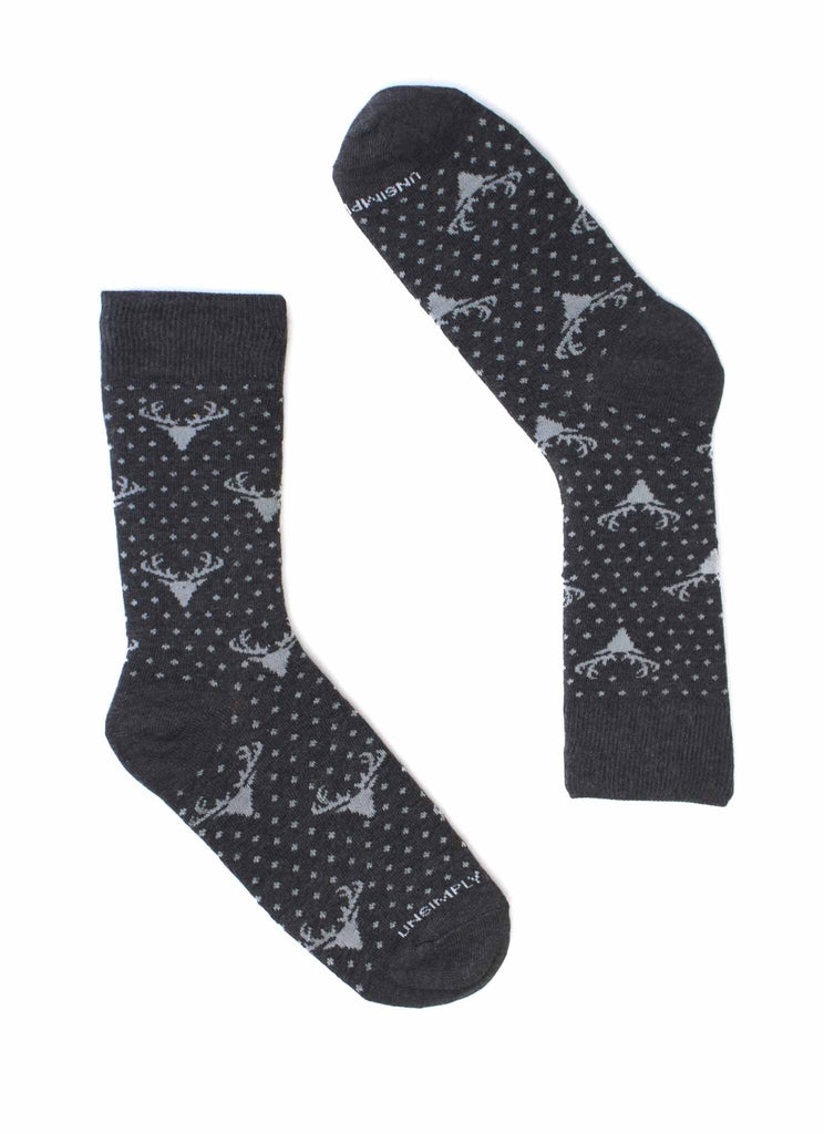 Unsimply Stitched Dotted Antlers Sock