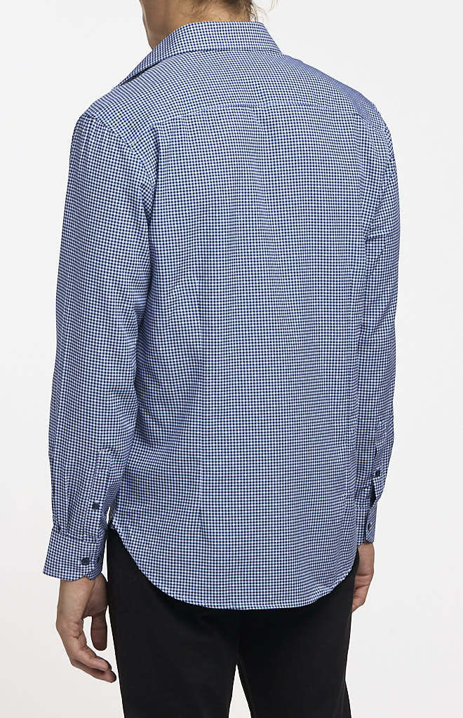 WRK Gingham Diamond Print Dress Shirt