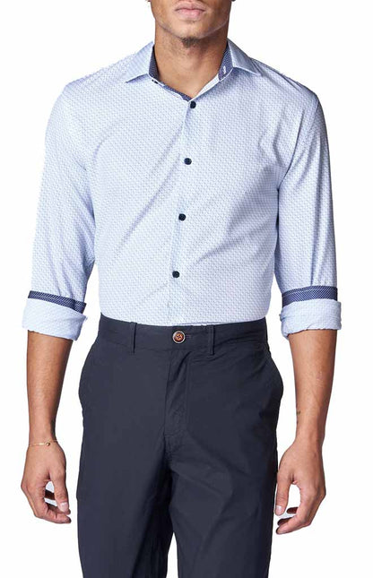 WRK Circle Print Dress Shirt 19/36-37 / White