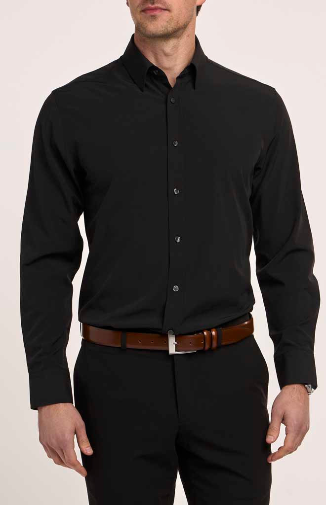 WRK Solid Black Dress Shirt