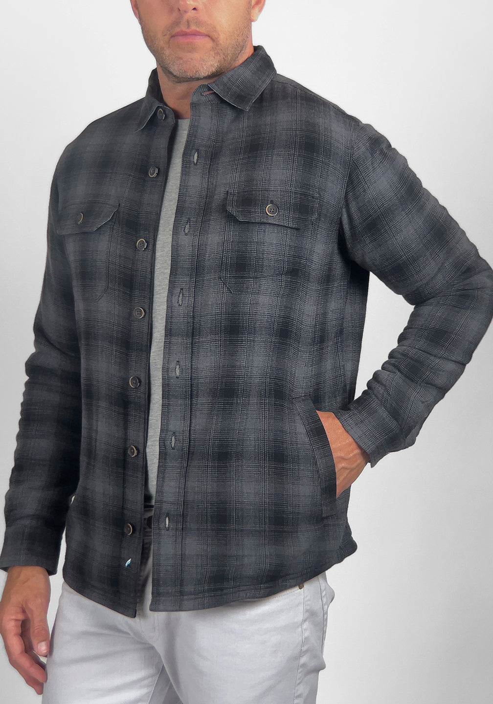 Medium Grey / Heather Ombre Plaid