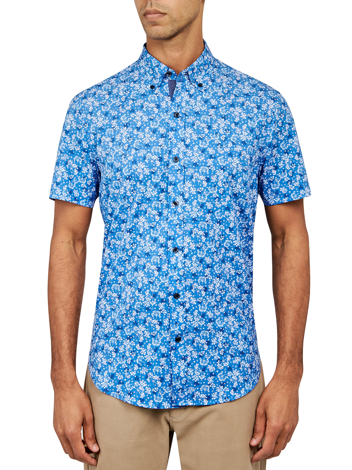 Construct Cluster Floral Short-Sleeve Shirt – StatelyMen