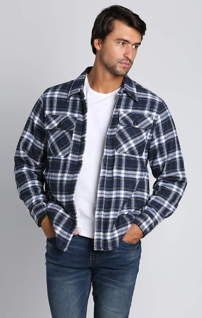 Jachs NY Recycled Flannel Shirt Jacket StatelyMen