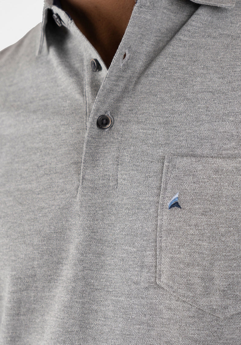 Grey Heather Pique