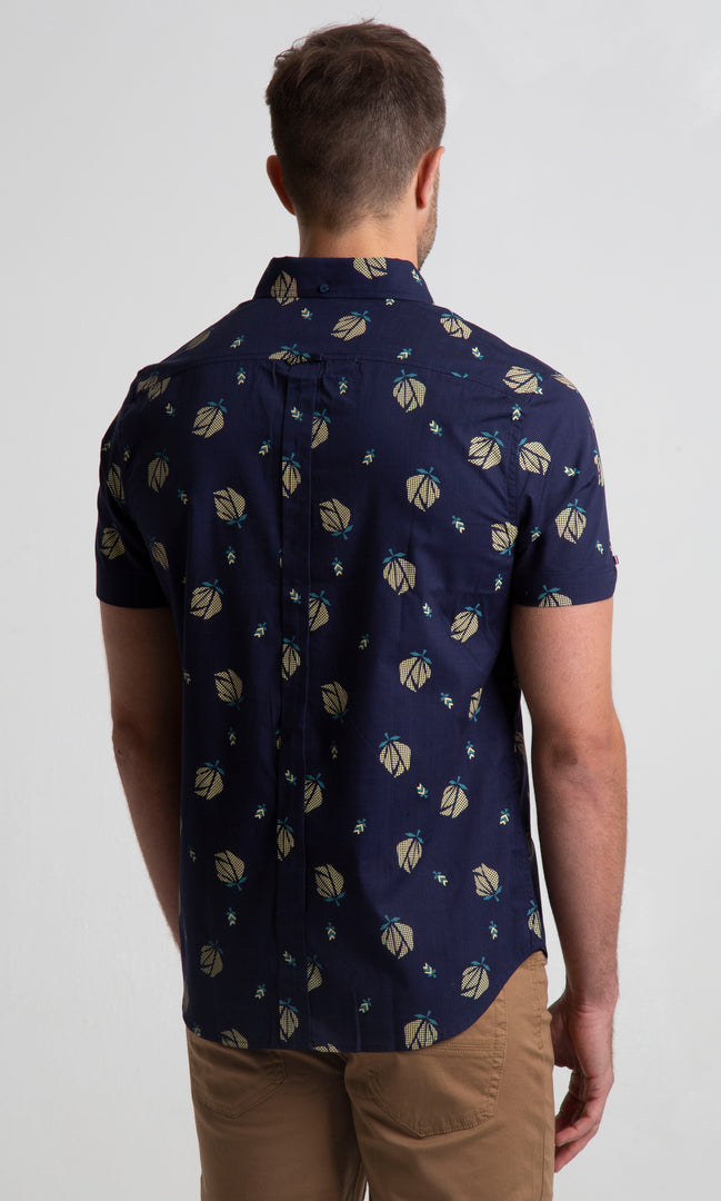 Ben Sherman Digi Floral Print Short Sleeve Woven – StatelyMen