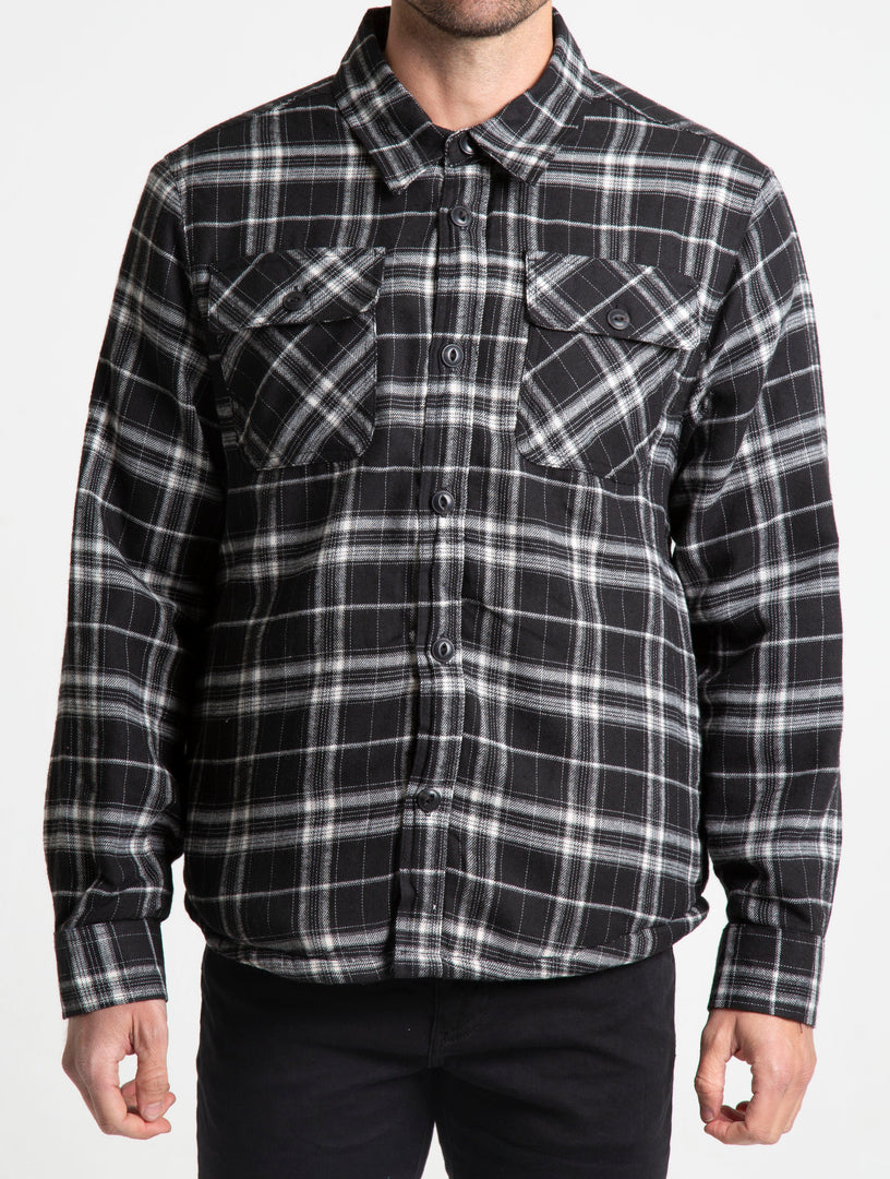 Jachs NY Flannel Shirt Jacket with Sherpa Lining – StatelyMen