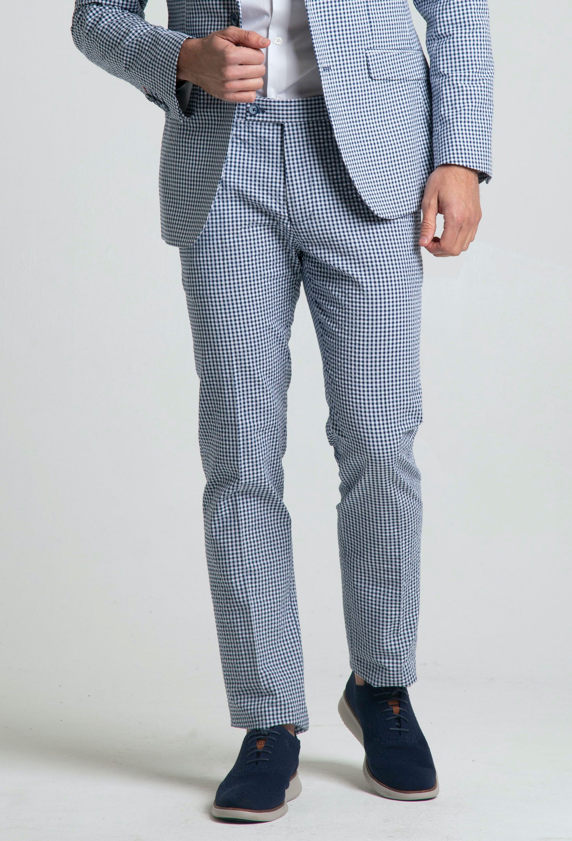 Navy White Gingham