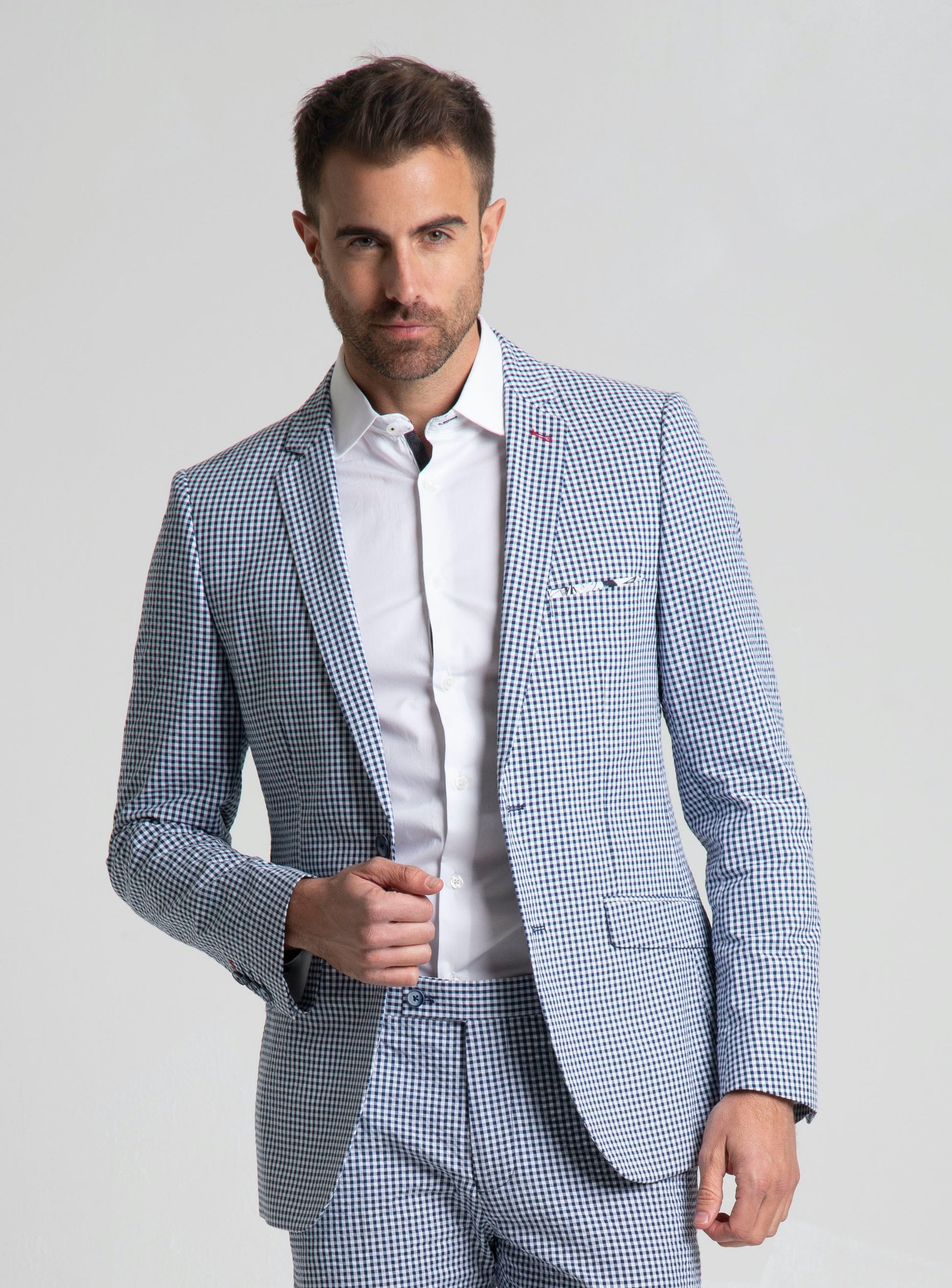 Navy White Gingham