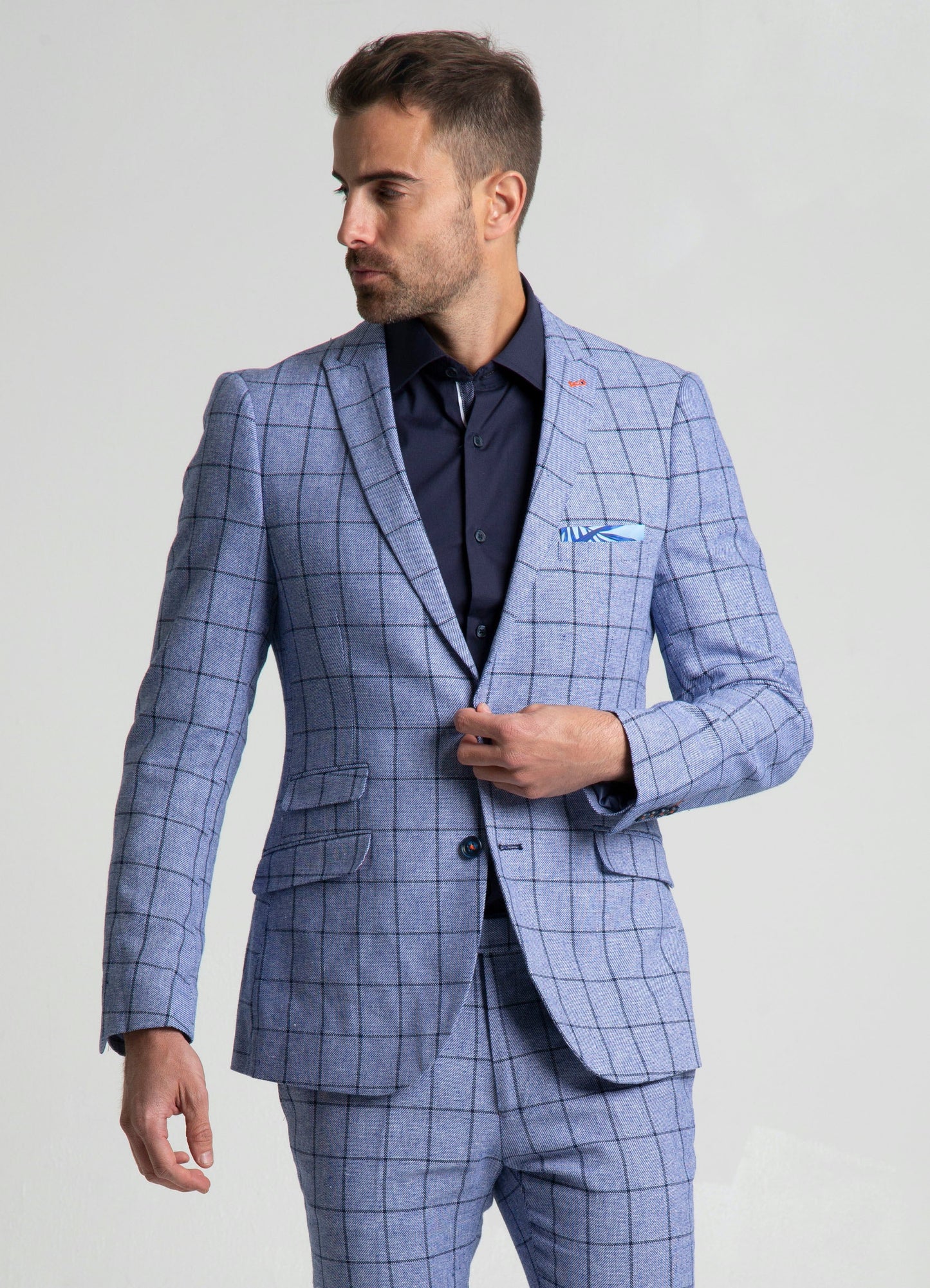 Paisley & Gray Ashton Peak Blue Window Suit – StatelyMen