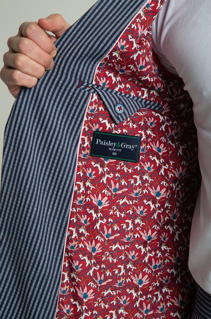 Grey sales seersucker suit