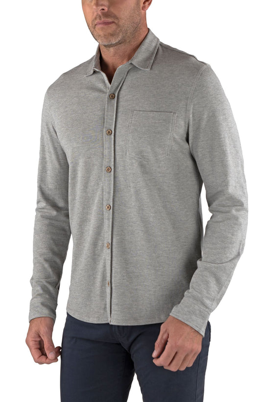Grey Heather Pique